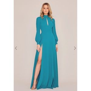 Nadine Merabi Lily Teal Maxi Dress XS